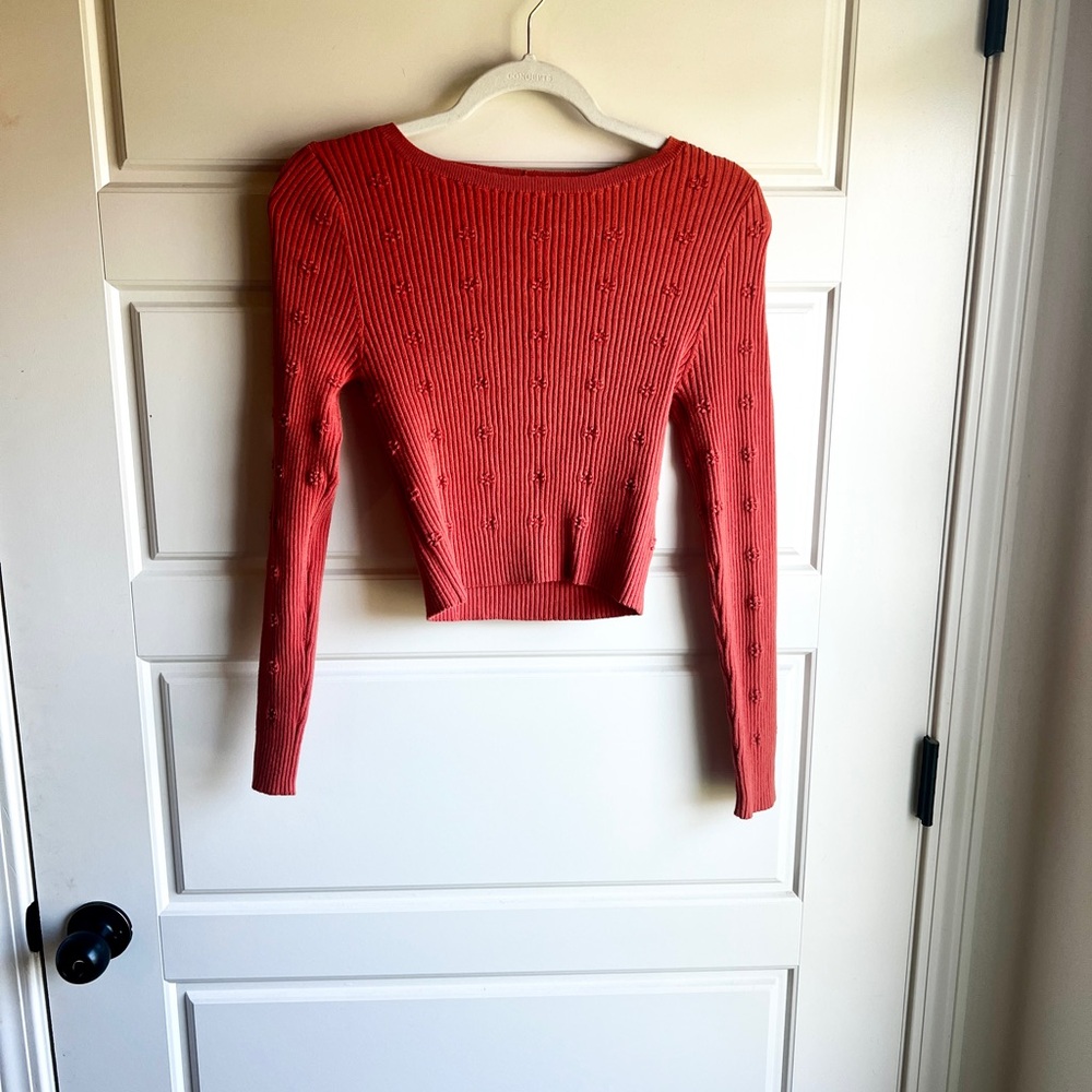 O'Neill Women's Orange Cropped Sweater